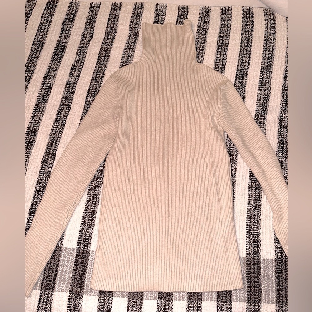 Chicwish Cream Turtleneck Sweater